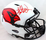 Kurt Warner Autographed Cardinals Lunar Speed F/S Helmet- Beckett W *Red