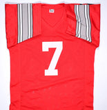 Dwayne Haskins Autographed Red College Style Jersey - Beckett *Black