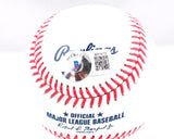 Jim Leyritz Signed Rawlings OML Baseball w/96,99,00 WS Champs- Beckett W Holo