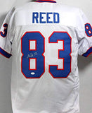 Andre Reed Autographed White Pro Style Jersey - JSA Witnessed *Silver