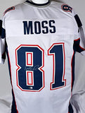 Randy Moss Autographed White Pro Style Jersey-Beckett W Hologram *Silver *8