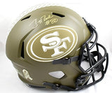 Jerry Rice Signed 49ers F/S Salute to Service Speed Helmet - Fanatics *Gold