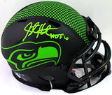 Steve Hutchinson Signed Seahawks Eclipse Mini Helmet W/ HOF- Beckett  W *Green