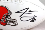 Jarvis Landry/Odell Beckham Autographed Browns Logo Football-Beckett W Holo *Blk