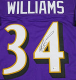 Ricky Williams Autographed Purple Pro Style Jersey - Beckett W Auth *4