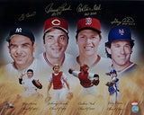 Berra, Bench, Fisk & Carter Autographed HOF Catchers 16x20 Photo Steiner Aut