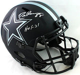 Drew Pearson Autographed Cowboys Eclipse Speed F/S Helmet w/ HOF- Beckett W *Sil