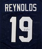 Keenan Reynolds Autographed Navy Blue College Style Jersey- JSA Witnessed Auth