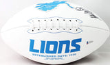 Adrian Peterson Autographed Detroit Lions Logo Football - Beckett W *Black