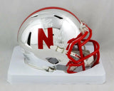 Tommie Frazier Autographed Nebraska Chrome Mini Helmet w/ Insc- Beckett W Auth