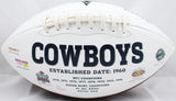 Taco Charlton Autographed Dallas Cowboys Logo Football JSA Witness Authenticated