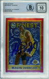 1995-96 Topps Finest #252 Magic Johnson Los Angeles Lakers BGS Autograph 10