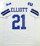 Ezekiel Elliott Autographed White Pro Style Jersey - Beckett W Auth *1