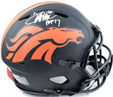 Terrell Davis Signed Broncos F/S Eclipse Speed Auth Helmet w HOF-Beckett W Holo