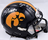 AJ Epenesa Signed Iowa Hawkeyes Speed Mini Helmet w/Fight for Iowa-BeckettW Holo