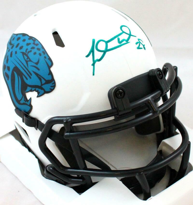 Good nfl autographed mini helmets Flash Jaguars Fred Taylor jsa certified