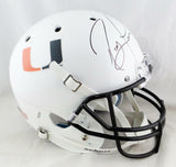 Ray Lewis Signed Miami Hurricanes White Schutt F/S Helmet - Beckett Auth *Black