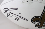 Ricky Williams Signed New Orleans Saints Logo Football - Beckett W Auth *Left