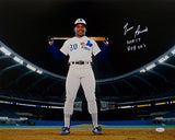 Tim Raines Autographed Expos 16x20 On Field w/ Inscriptions  Photo- JSA W Auth