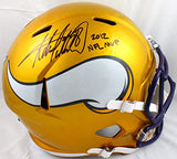 Adrian Peterson Signed Vikings F/S Flash Speed Helmet w/NFL MVP-Beckett W Holo