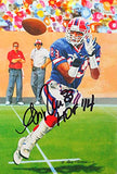 Andre Reed Autographed Buffalo Bills Goal Line Art Card w/ HOF- Beckett *Black