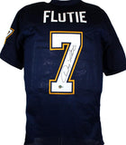 Doug Flutie Autographed Dark Blue Pro Style Jersey-Beckett W Hologram *Black