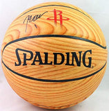 John Wall Autographed Spalding Wood Grain Basketball w/ Rockets Logo - Beckett W