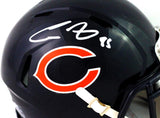 Cole Kmet Autographed Chicago Bears Speed Mini Helmet - Beckett W Auth *White