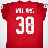 Roy Williams Autographed Crimson College Style Jersey -Beckett W Hologram *Black