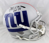 Michael Strahan Signed NY Giants F/S AMP Speed Helmet w/ HOF - Beckett Auth