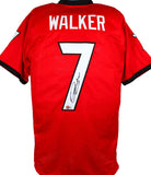 Quay Walker Autographed Red College Style Jersey- Beckett W Hologram *Black