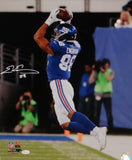 Evan Engram Autographed NY Giants 16x20 Jumping PF Photo- JSA W Auth *White