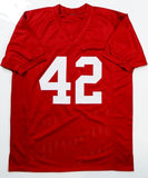 Eddie Lacy Signed Crimson College Style Jersey- JSA W Authenticated *Across 4