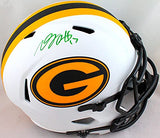 Davante Adams Autographed Green Bay Packers Lunar F/S Helmet- Beckett W *Green