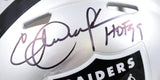 Eric Dickerson Signed Raiders Speed Mini Helmet W/ HOF *thin- Beckett W Hologram