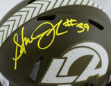 Steven Jackson Signed Rams Salute to Service Speed Mini Helmet- Beckett W Holo