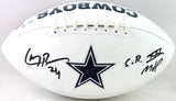 Larry Brown Autographed Dallas Cowboys Logo Football W/ SB MVP- Beckett W *Black