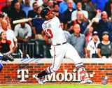 Ronald Acuna Signed Braves Batting w/ Short Hair 16x20 Photo- Beckett W *Blue