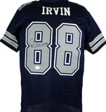 Michael Irvin Autographed Blue/Grey Pro Style Jersey *L8-Beckett W Hologram