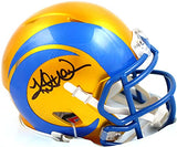 Kurt Warner Autographed St. Louis Rams Flash Speed Mini Helmet-Beckett W Holo