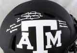 Johnny Manziel Signed Texas A&M Eclipse Authentic Helmet w/3 Insc - JSA W Auth