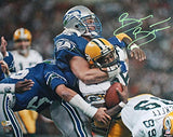 Brian Bosworth Signed Seattle Seahawks 16x20 Choke Tackle Photo-Beckett W Holo