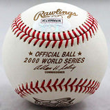 Joe Torre Autographed Rawlings OML 2000 WS Baseball w/ Insc - JSA W Auth *Blue