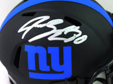 Jeremy Shockey Autographed NY Giants Eclipse Mini Helmet - Beckett Witness *S