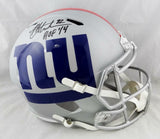 Michael Strahan Signed NY Giants F/S AMP Speed Helmet w/ HOF - Beckett Auth