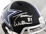 Jason Witten Signed Dallas Cowboys F/S Flat Black Helmet- Beckett Auth *Silver