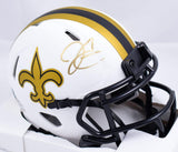 Derek Carr Autographed New Orleans Saints Lunar Speed Mini Helmet-Beckett W Holo