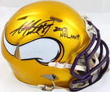 Adrian Peterson Signed Vikings Flash Speed Mini Helmet w/NFL MVP-Beckett W Holo