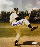 Bobby Shantz Autographed 8x10 Pitching Stance Photo- JSA Authenticated