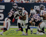 Lamar Miller Signed Houston Texans 8x10 Against Bears Photo- JSA W Auth  *Blue